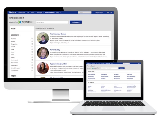 Dejero LIVE+ Control management system provides immediate direct access to ExpertFile